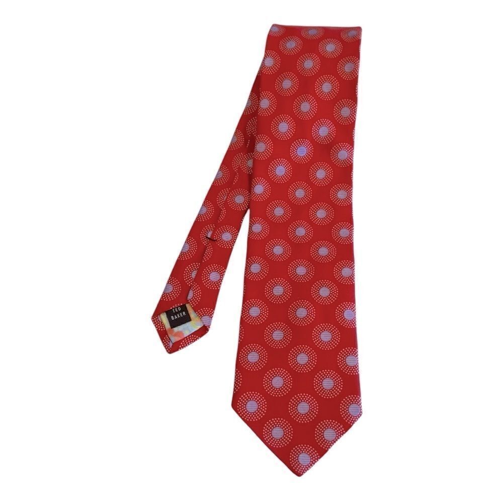 Ted Baker London Red Geometric Tie